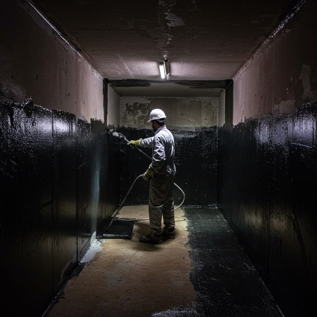 عزل خزانات أرضية إسمنتية